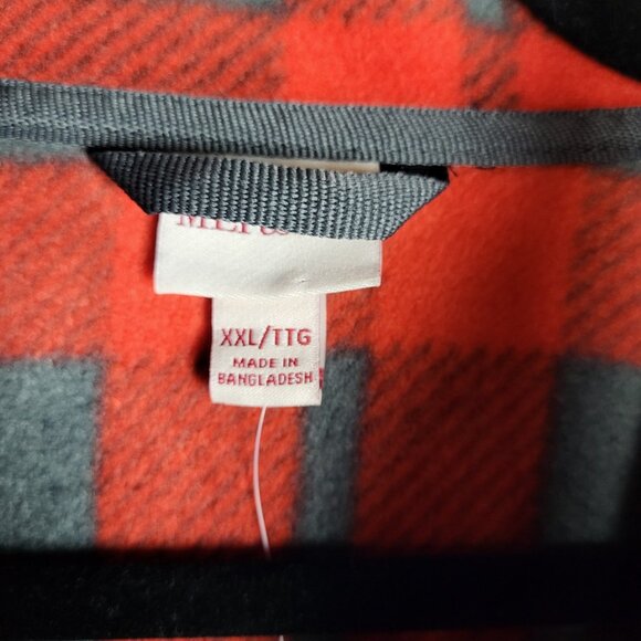 Merona Cabincore Full Zip Fleece Jacket Women's Plus 2X Red Gray Plaid NWT - Picture 4 of 9